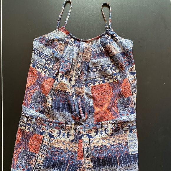 Abbeline Romper M Blue and Pink - Picture 1 of 3